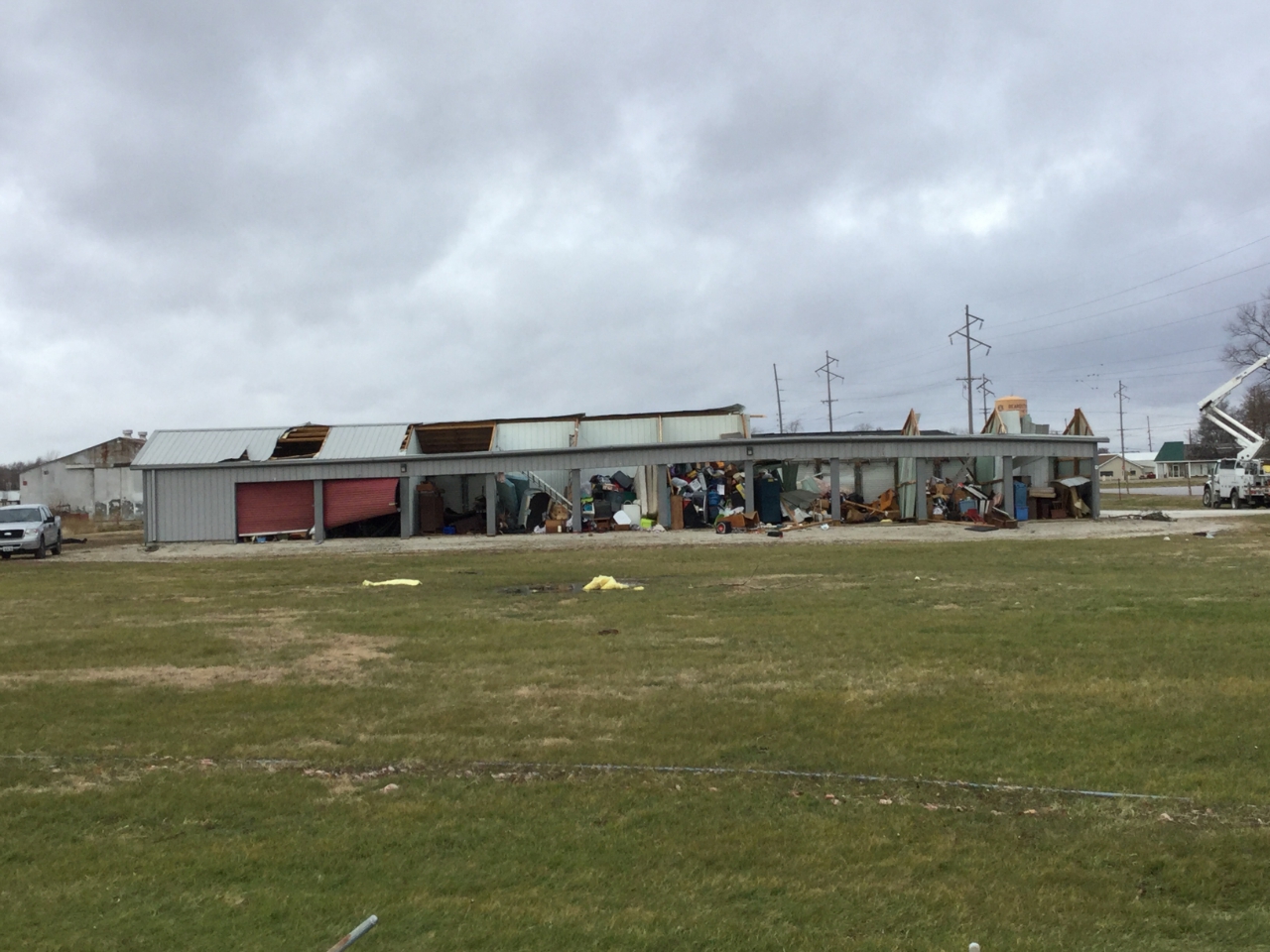 Building damage. NWS survey photo.