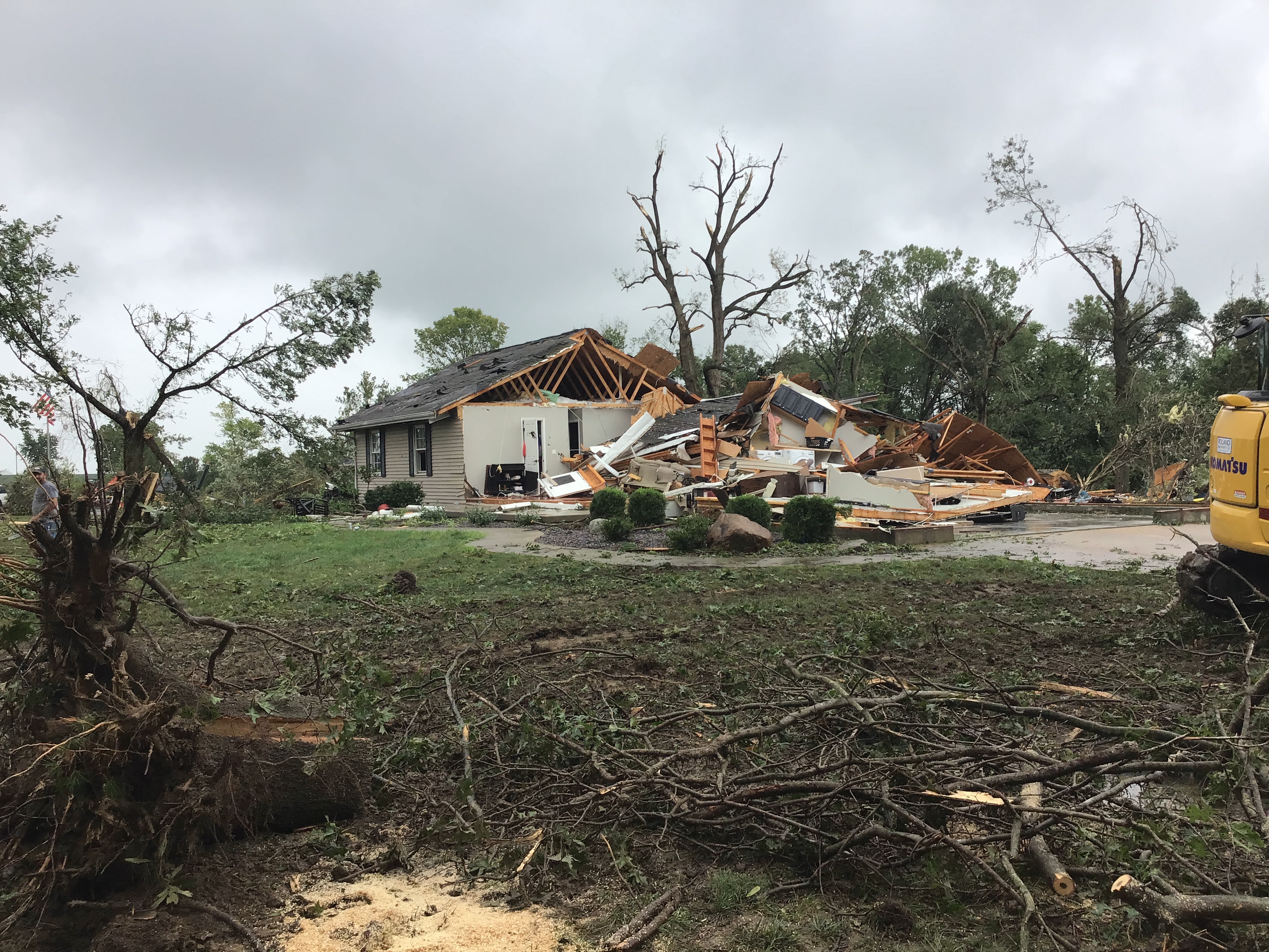 Damage photo from northeast of Taylorville