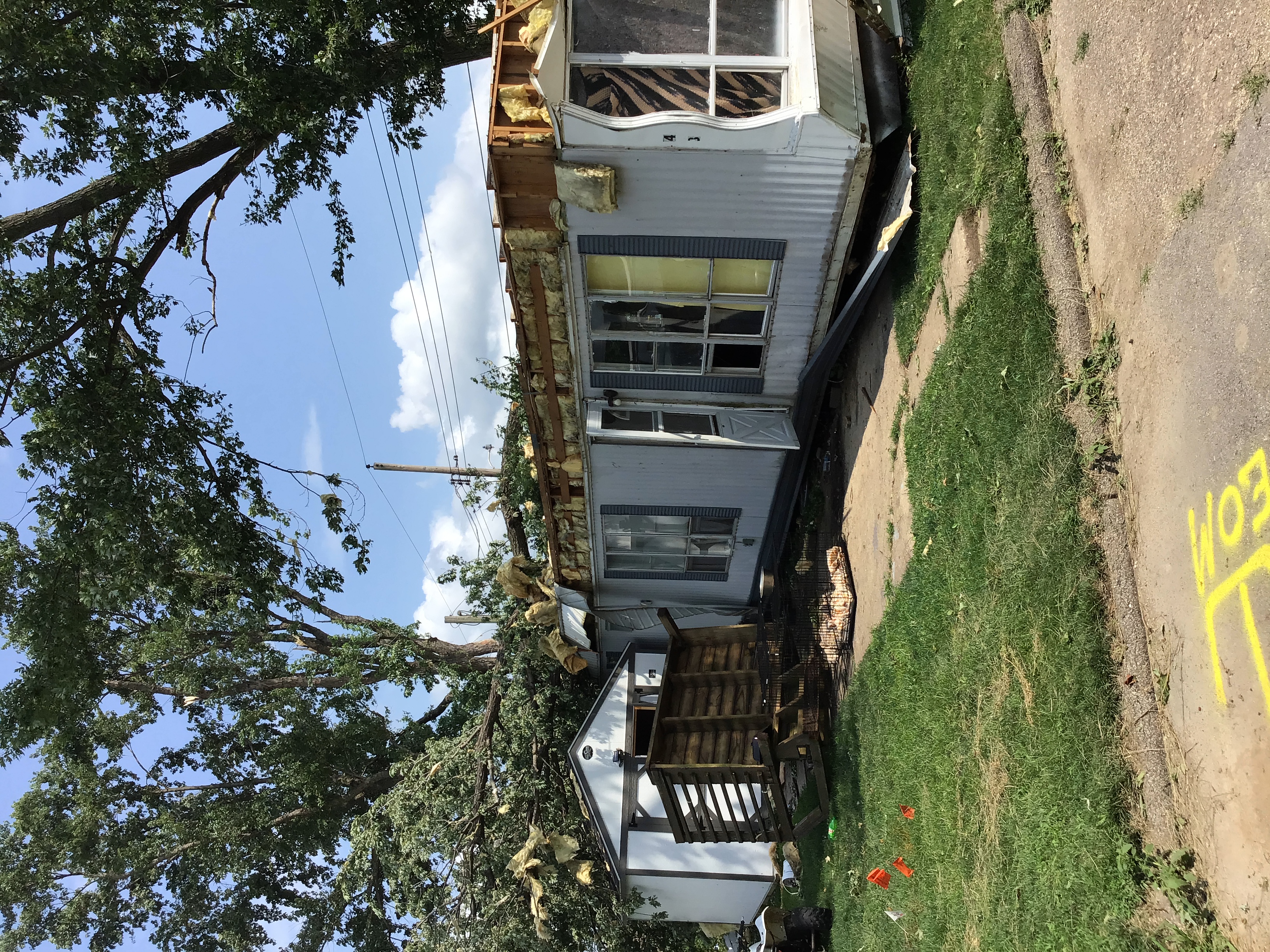 Trailer damage north of Henry