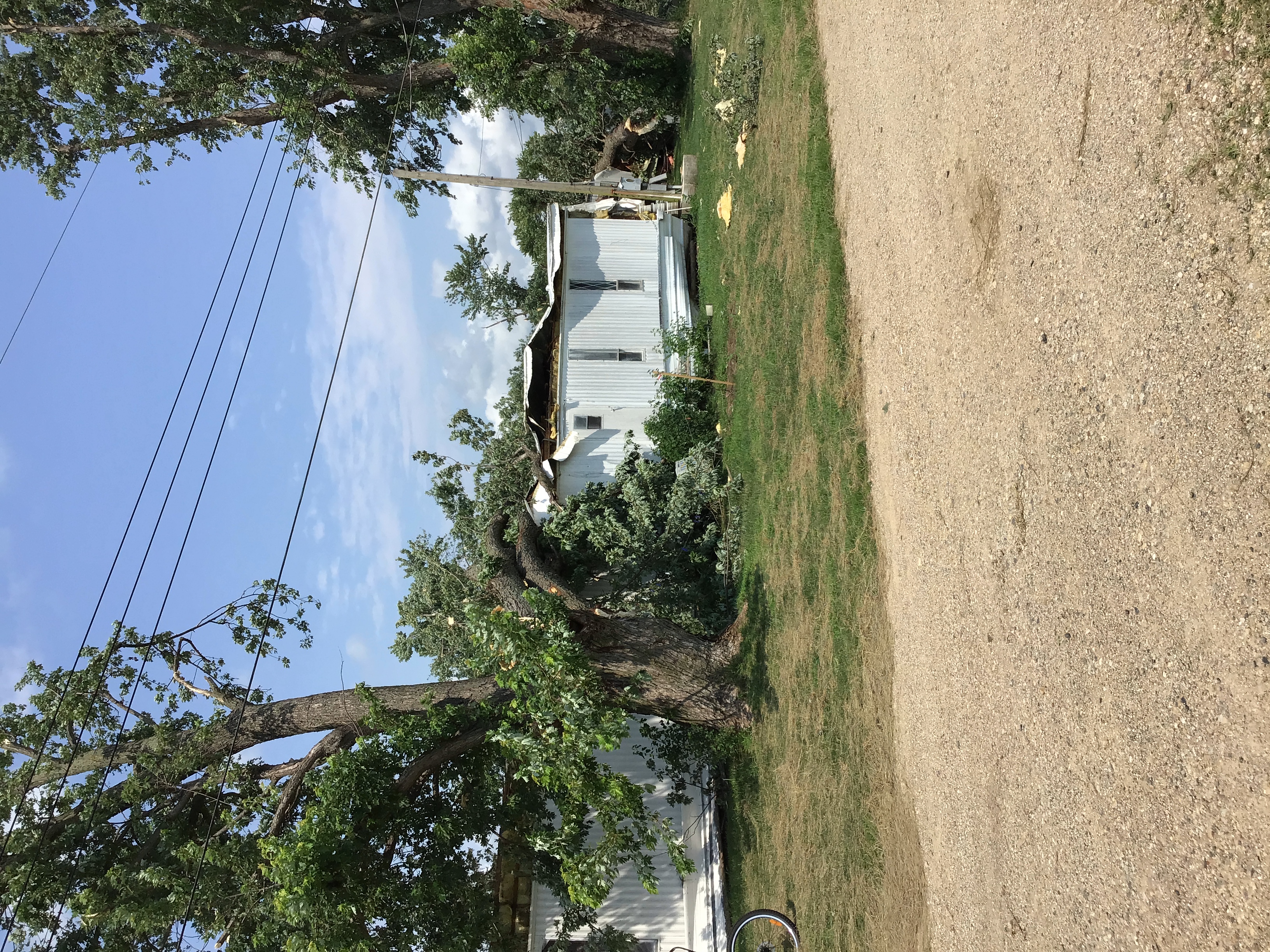 Trailer damage north of Henry